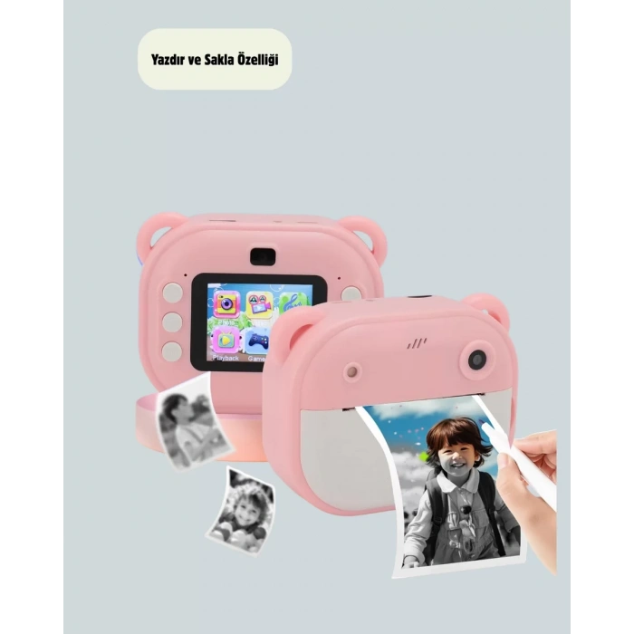 Termal Baskılı HD Şipşak Kamera 24MP Çift Lensli 32GB Hafızalı