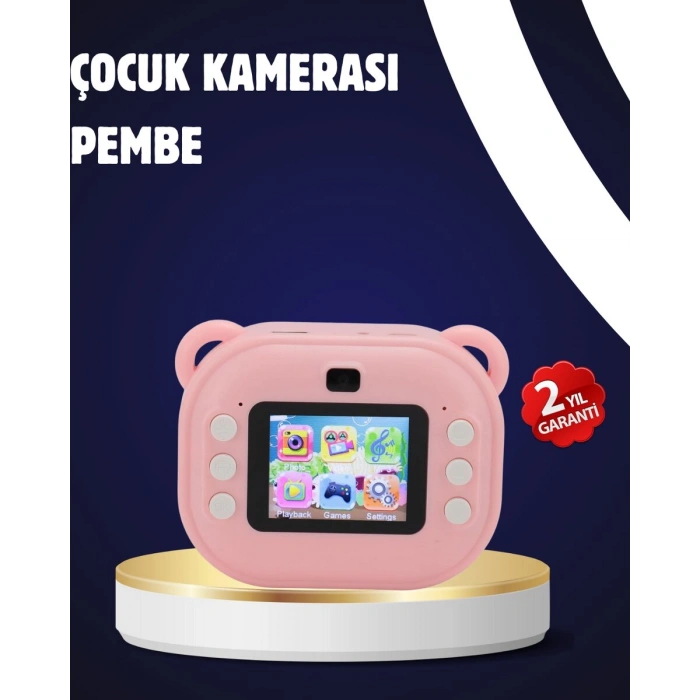 Termal Baskılı Şipşak Kamera – 1080P HD 24MP Çift Lensli ve Müzik Oynatıcılı