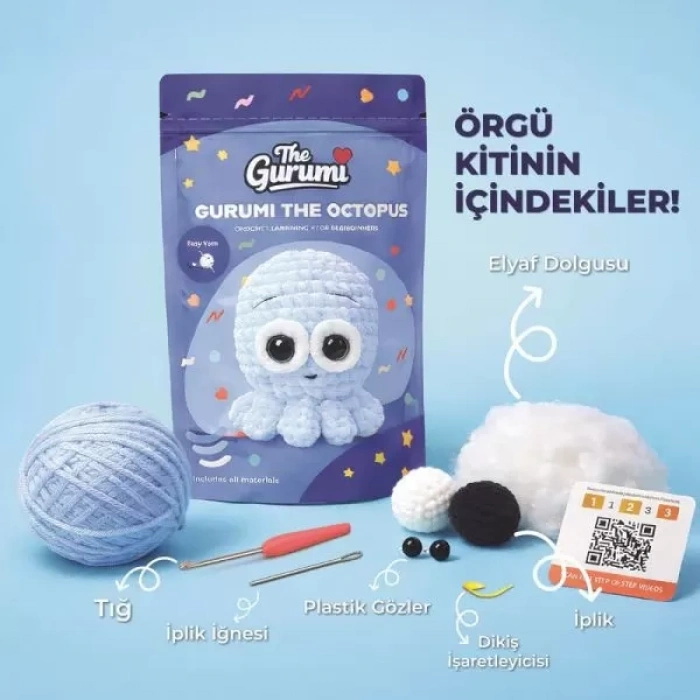 The Gurumi Ahtt Örgü Öğrenme Kiti (TG001)