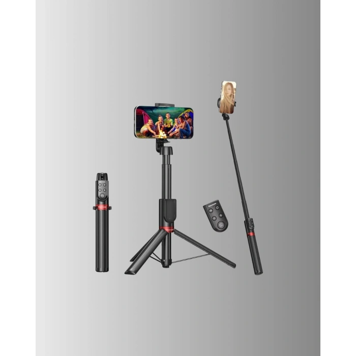 Tripodlu Selfie Çubuğu Uzaktan Kumandalı Canlı Yayın Uyumlu