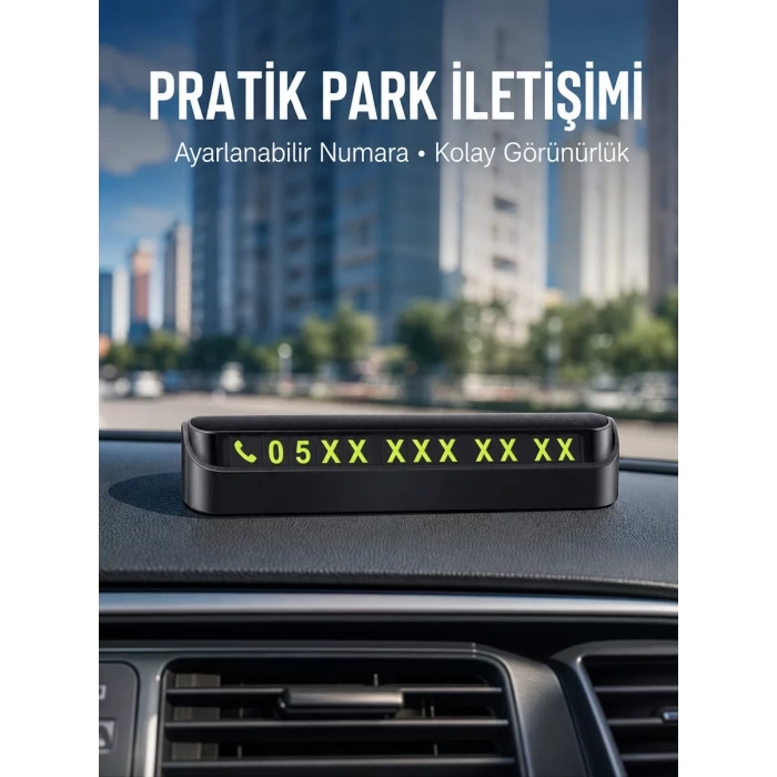 Tüm Araçlara Uyumlu Araç Içi Park Numaratör Oto Araç Numaratör
