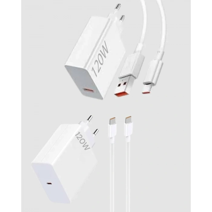 Turbo 120W Hızlı Şarj Cihazı Type-C Kablolu