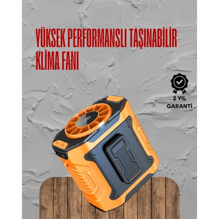 Turbo Mini Fan – Dijital Ekranlı Sessiz & Şarjlı Serinlik!