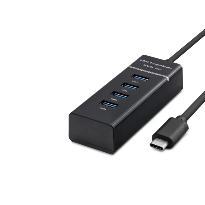 Type-C 3.0 Hub 4 Port 5 Gbps Siyah HDX7045