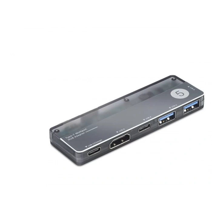 Type-c 3.1 Gen1 Hub Pd Hdmı 4K 5 Port 5 Gbps Alüminyum Gri TUH353