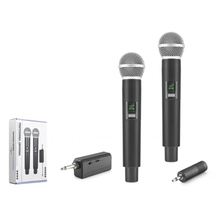Uhf Kablosuz 2 Mikrofonlu Set 6.35 Mm Siyah HDX2802