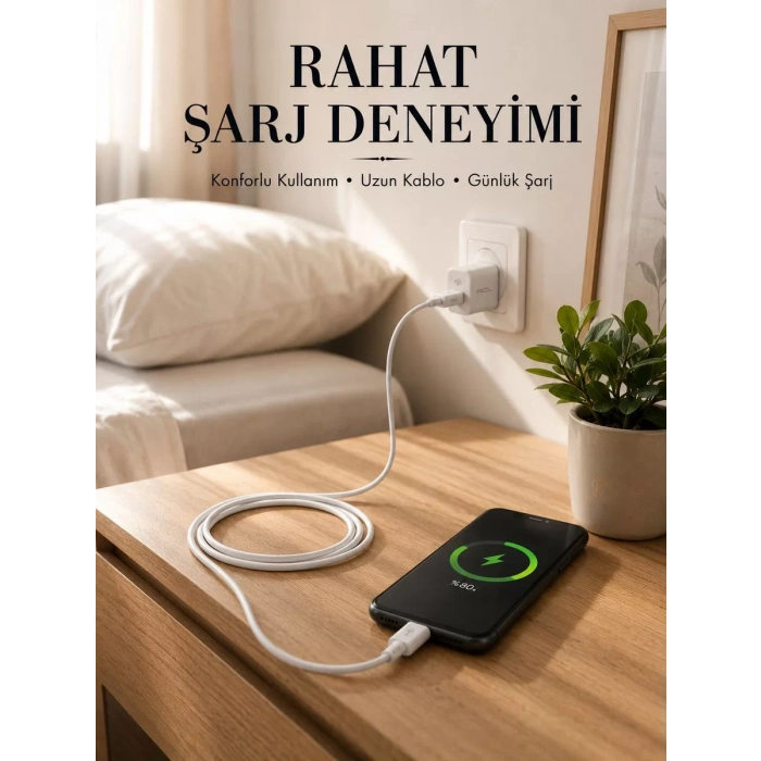 USB-A to Type-C Şarj Kablosu 2 Metre Uzun Kablo