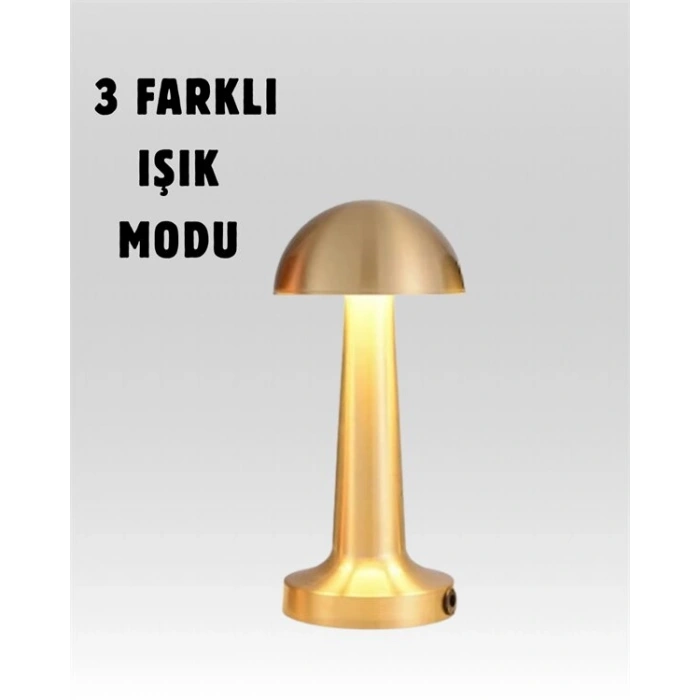 USB Şarjlı Dokunmatik LED Masa Lambası – 3 Renk Modu & Dimmer