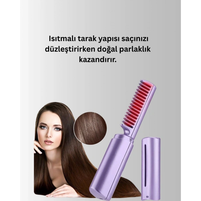 USB Şarjlı Kablosuz Saç Düzleştirici – Seyahat ve Günlük Kullanım