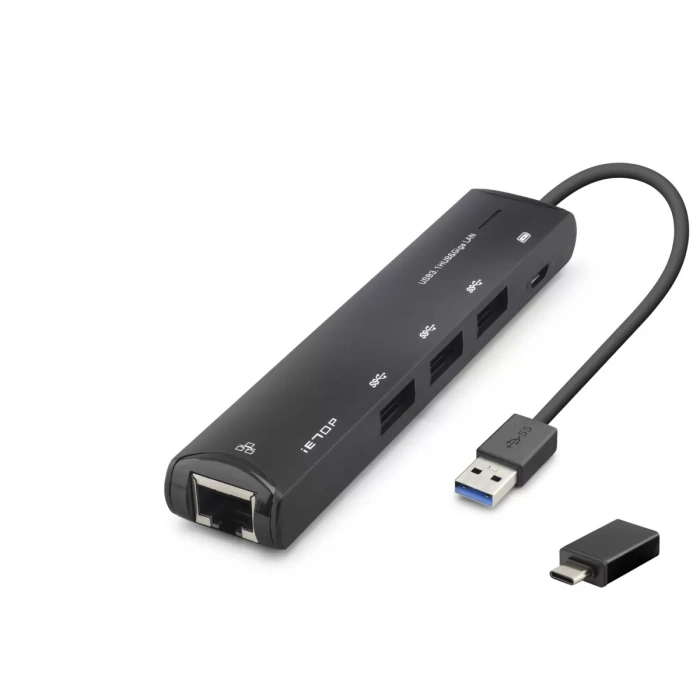 Usb Type-c 3.2 Gen1 Hub Gigabit Lan 4 Port 5 Gbps Siyah HDX7897