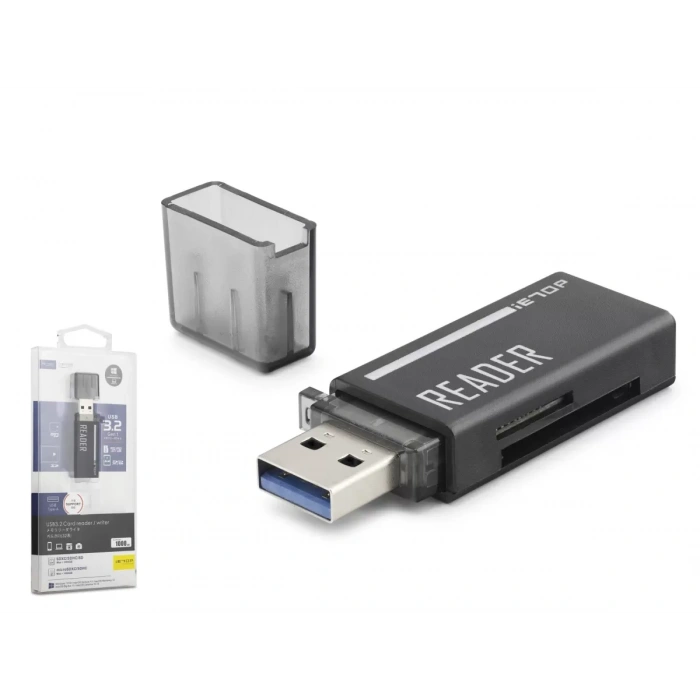 USB Type-C 3.2 Gen1 Kart Okuyucu SD MicroSD 5 Gbps Siyah C306