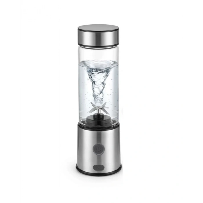USB Type C Şarjlı Cam Blender 6 Bıçaklı Smoothie ve Shake Blender