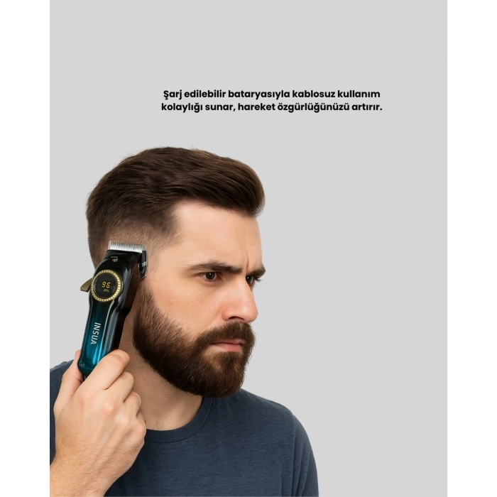 USB Type-C Şarjlı Kablosuz/Kablolu Erkek Tıraş Makinesi