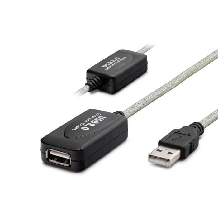 Usb Uzatma Kablosu 20 M - Silver Siyah HDX7515