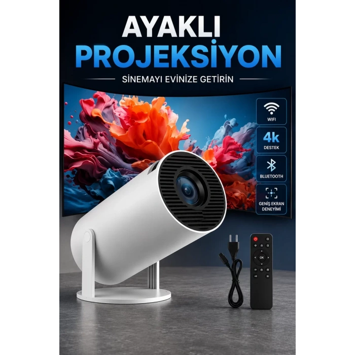USB ve Kablosuz Bağlantı Özellikli 5000 Saat Ampul Ömürlü Projeksiyon