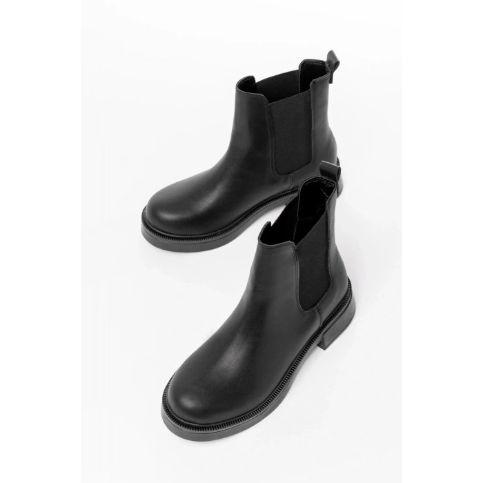 USLUCAN ALIŞVERİŞ 02-2137 Siyah Lastikli Günlük Kadın Bot