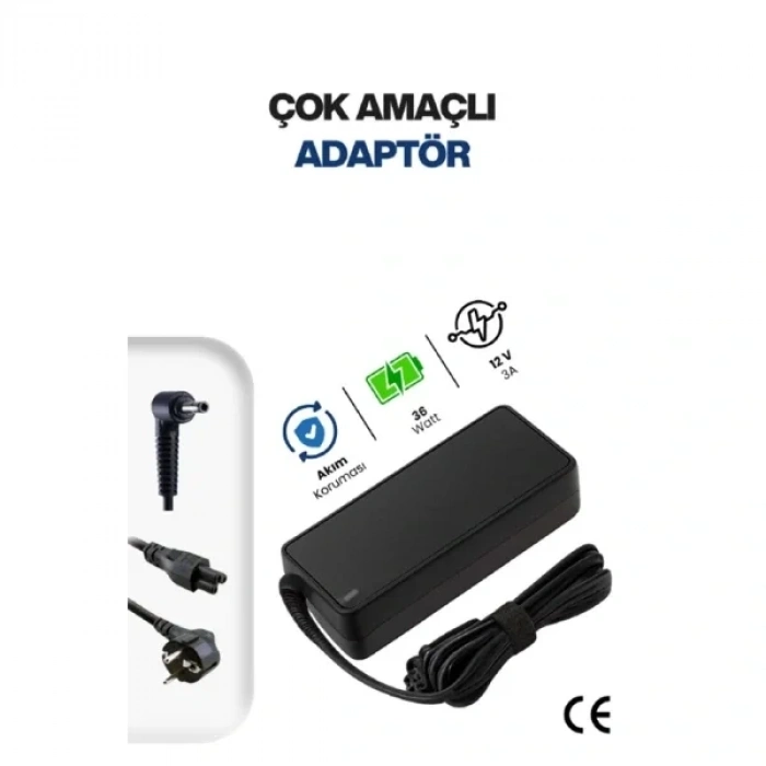 USLUCAN ALIŞVERİŞ 12V 3A 5.5 * 2.5mm 36W AC/DC Adaptör
