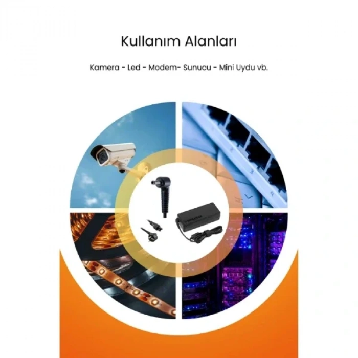 USLUCAN ALIŞVERİŞ 12V 5A 5.5 * 2.5mm 60W Led ve Modem Adaptörü