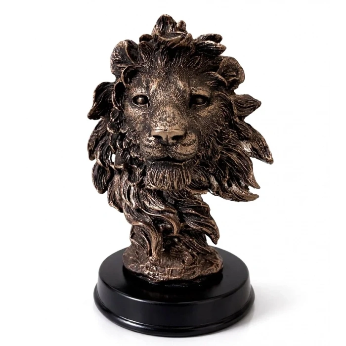 USLUCAN ALIŞVERİŞ 13x9 cm Polyester Aslan Büstü