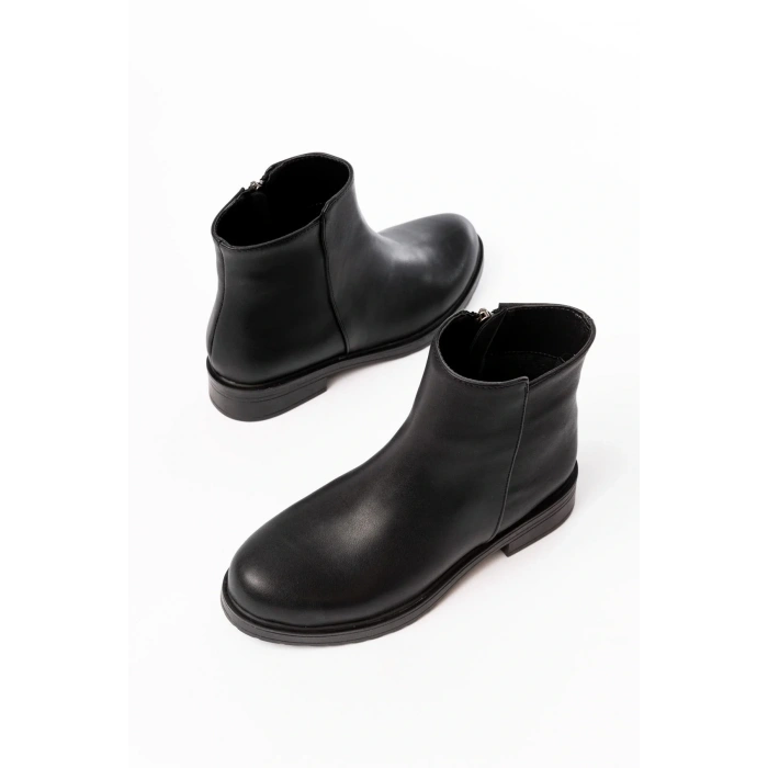 USLUCAN ALIŞVERİŞ 165-204 Siyah Fermuarlı Günlük Kadın Bot