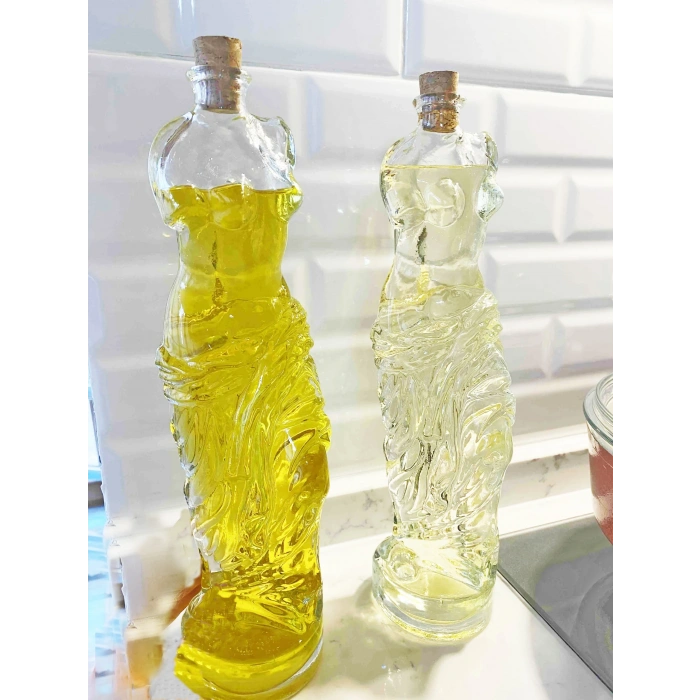 USLUCAN ALIŞVERİŞ 2 Adet Venüs Yağdanlık - Kadın Figürlü Sirkelik Sosluk 180 ML