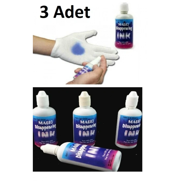 USLUCAN ALIŞVERİŞ 3 Adet Sihirli Şaka Mürekkebi
