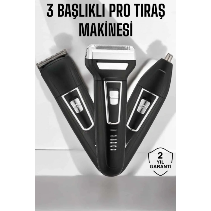 USLUCAN ALIŞVERİŞ 3 Başlıklı Profesyonel Tıraş Makinesi