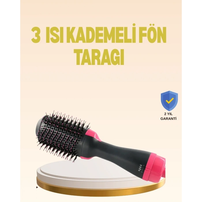 USLUCAN ALIŞVERİŞ 3 Isı Kademeli 1200W Saç Şekillendirme Fırçası.