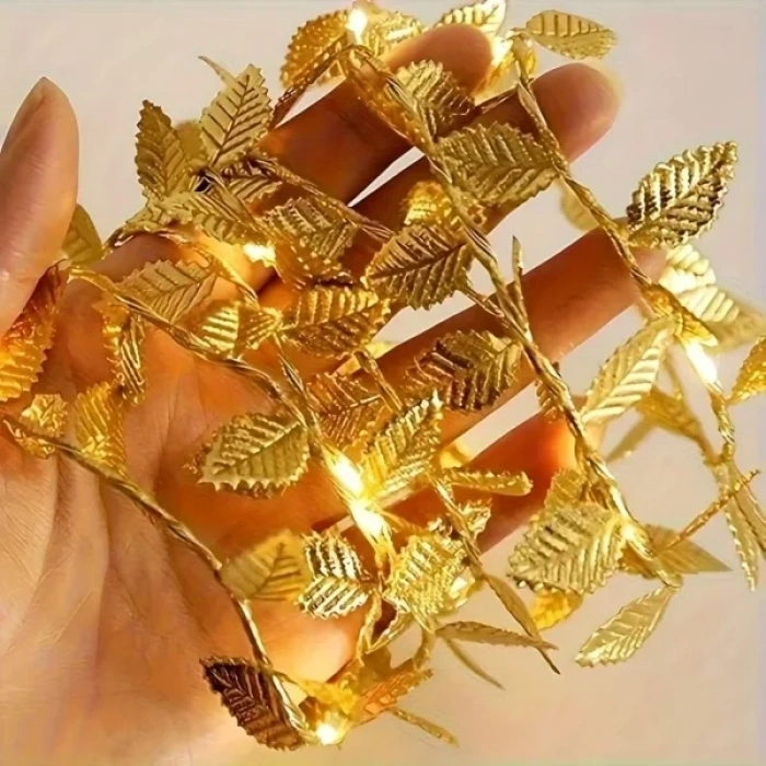 USLUCAN ALIŞVERİŞ 3 Metre Yaldızlı Gold LED Işık