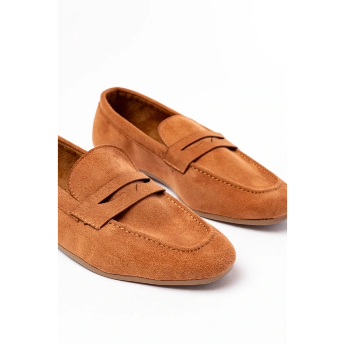 USLUCAN ALIŞVERİŞ 302 Taba Süet Günlük Kadın Babet