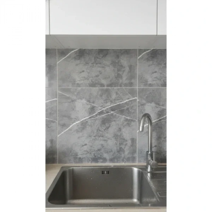 USLUCAN ALIŞVERİŞ 30x30 Antrasit Mermer Desenli Duvar Sticker