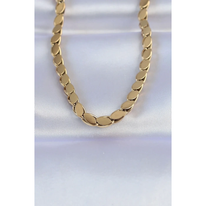 USLUCAN ALIŞVERİŞ 316L Çelik Gold Renk Arpa Model Kolye