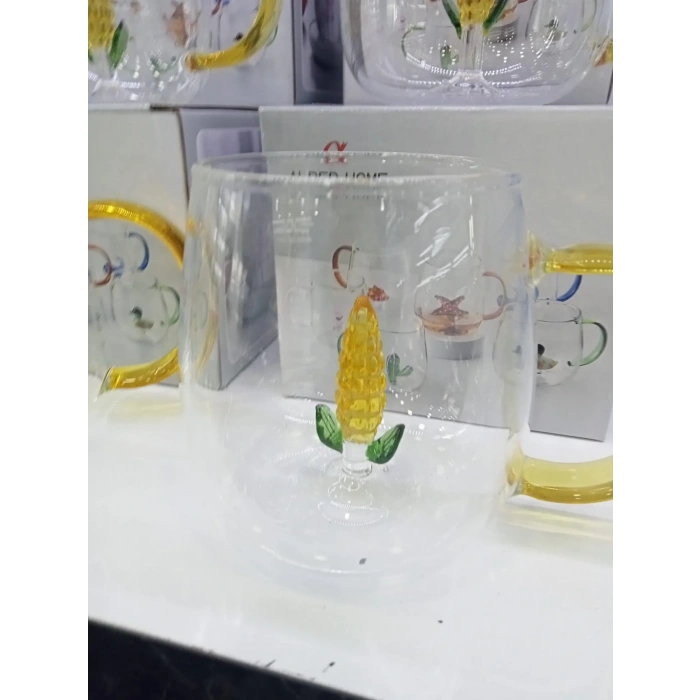 USLUCAN ALIŞVERİŞ 3D Mısır Figürlü Kupa Bardak