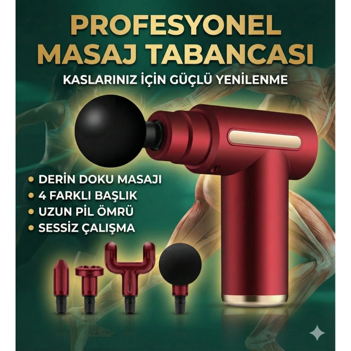 USLUCAN ALIŞVERİŞ 4 Başlıklı 6 Kademeli Titreşimli Şarjlı Mini Masaj Aleti