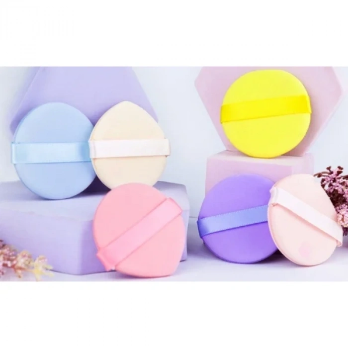 USLUCAN ALIŞVERİŞ 4lü Tutmalı Pudra Makyaj Süngeri Puf Seti