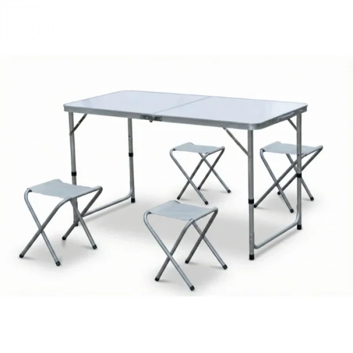 USLUCAN ALIŞVERİŞ 4 Sandalyeli Katlanabilir Masa Seti