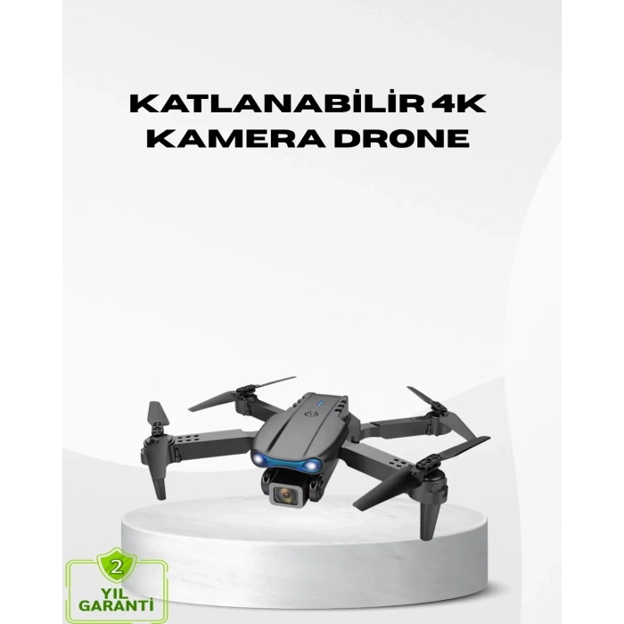 USLUCAN ALIŞVERİŞ 4K Katlanabilir Drone Uzaktan Kontrollü Wi-Fi Görüntü Aktarımlı