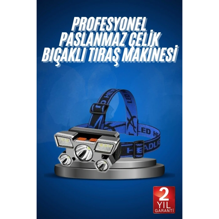 USLUCAN ALIŞVERİŞ 5 LED Far Şarj Edilebilir Güçlü Kafa Lambası Kamp Lambası 4 Modlu