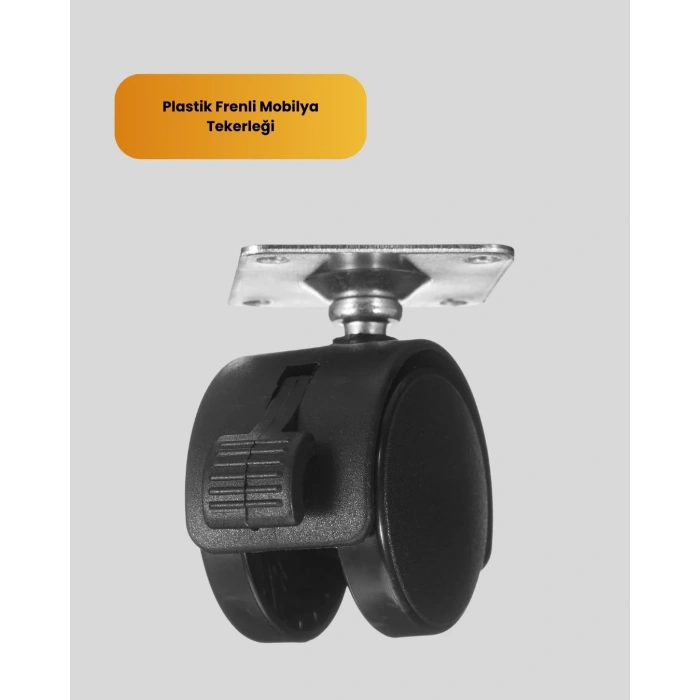 USLUCAN ALIŞVERİŞ 6 cm Kilitli Tekerlek Ayak Tek Adet