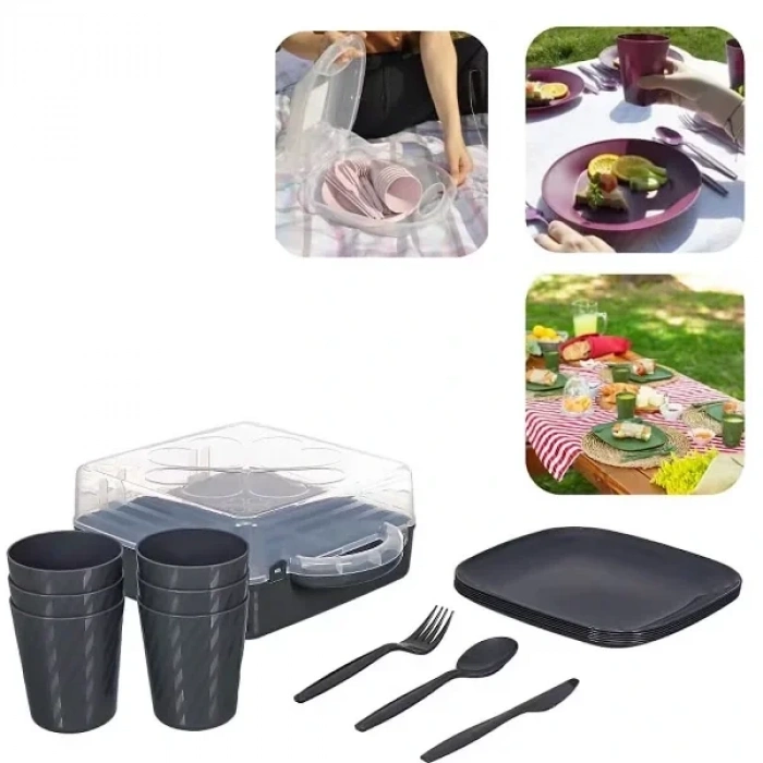 USLUCAN ALIŞVERİŞ 6 Kişilik Piknik Seti