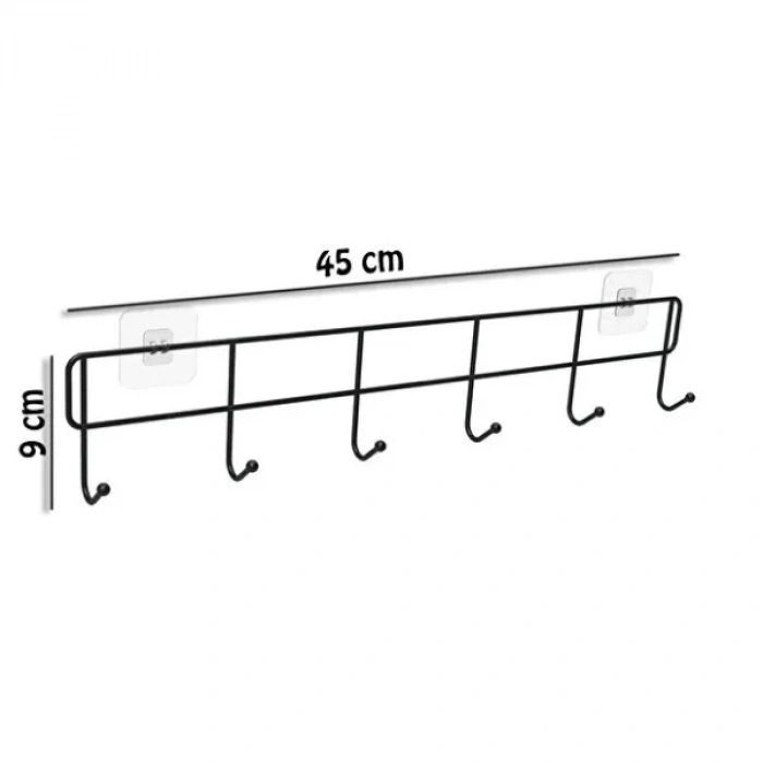 USLUCAN ALIŞVERİŞ 6lı Yapışkanlı Kapı Arkası Askı