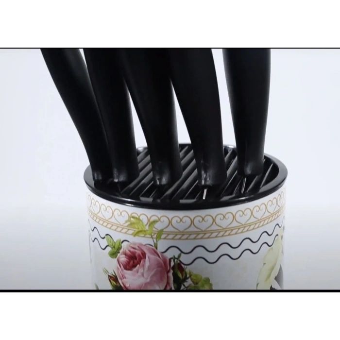 USLUCAN ALIŞVERİŞ 6 Parça Stantlı Şef Bıçak Seti