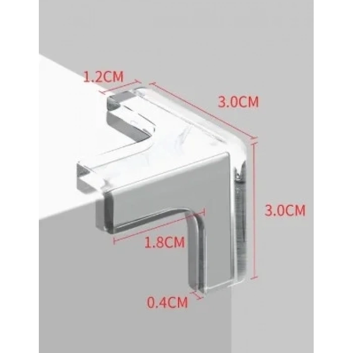 USLUCAN ALIŞVERİŞ 8li Set Silikon Şeffaf Masa Kenarı Koruma Aparatı