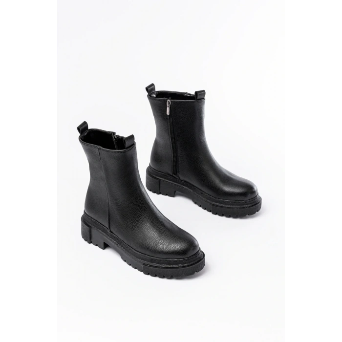 USLUCAN ALIŞVERİŞ 812-2012 Siyah Luna Fermuarlı Günlük Kadın Bot