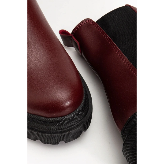 USLUCAN ALIŞVERİŞ 812-2137 Bordo Lastikli Günlük Kadın Bot