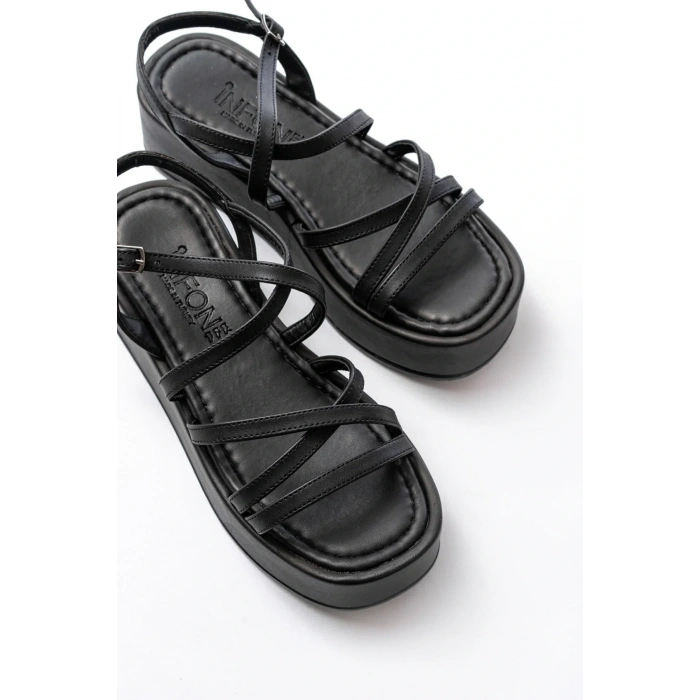 USLUCAN ALIŞVERİŞ 861-1029 Siyah Dolgu Kadın Sandalet