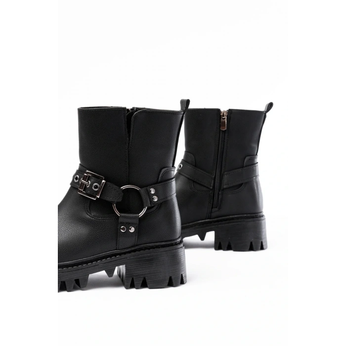 USLUCAN ALIŞVERİŞ 868-2015 Siyah Fermuarlı Günlük Kadın Bot