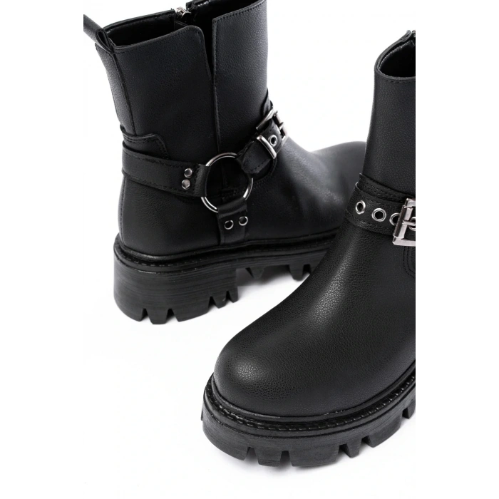 USLUCAN ALIŞVERİŞ 868-2015 Siyah Fermuarlı Günlük Kadın Bot