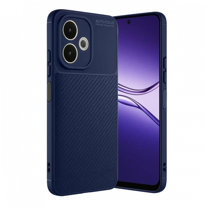 USLUCAN ALIŞVERİŞ A5 Pro 4G Kılıf Auto Focus Karbon Kapak - Lacivert