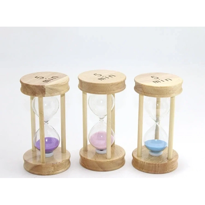 USLUCAN ALIŞVERİŞ Ahşap Kum Saati 5 DK